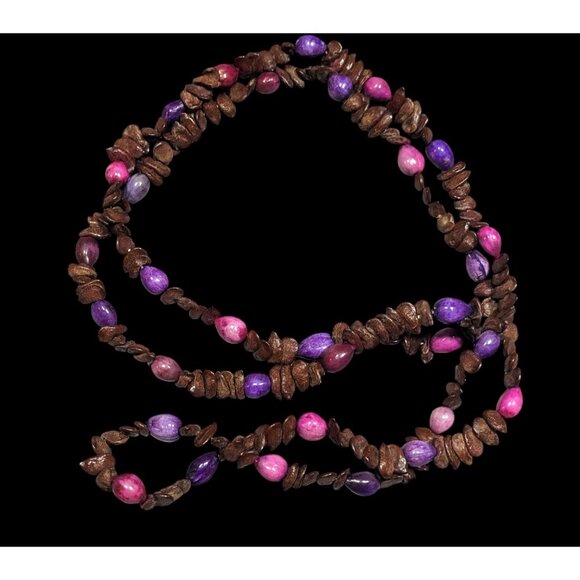 Vintage Fairycore Hippie Apple And Cardamom Seed Necklace - Picture 1 of 7